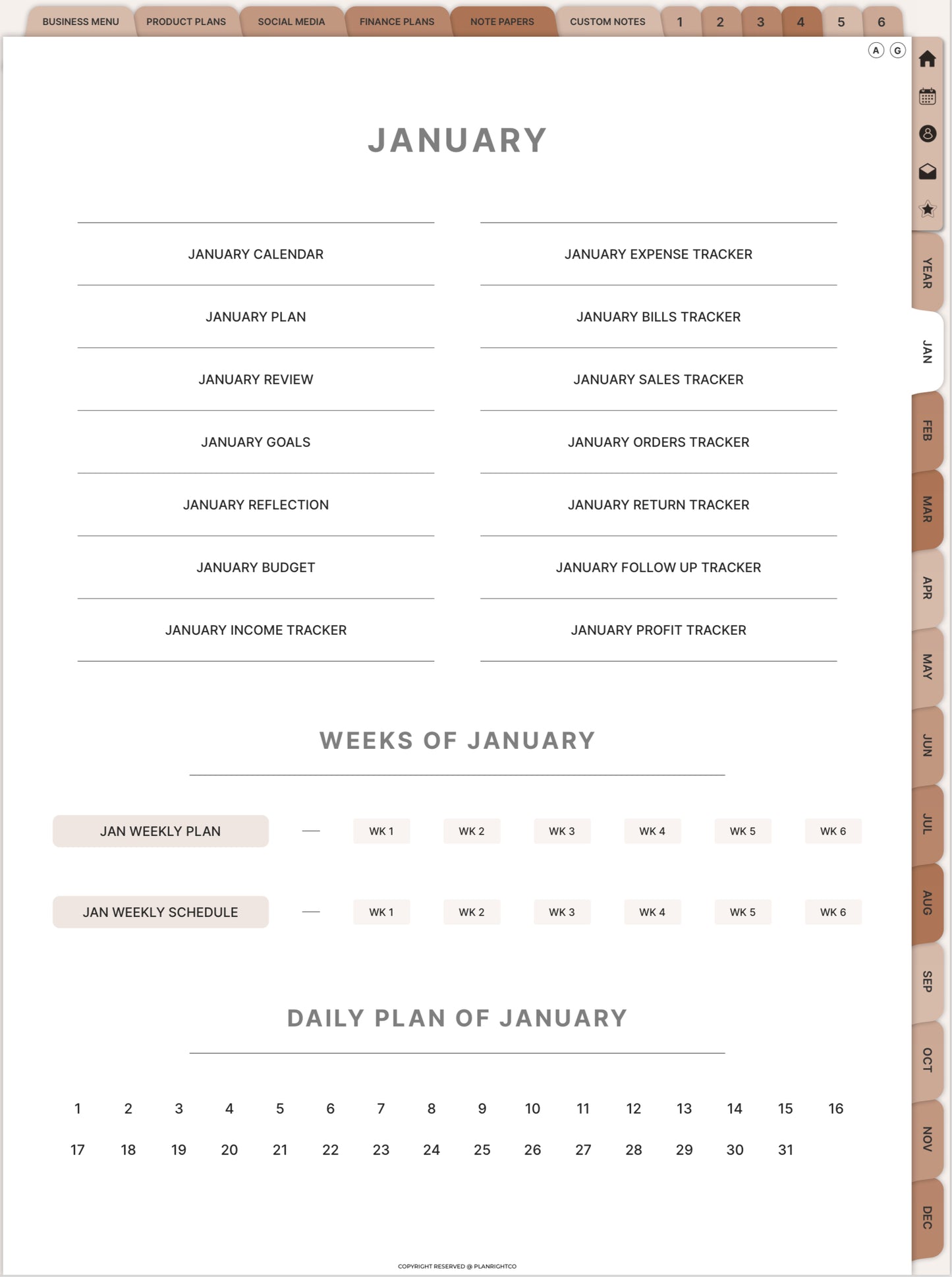 BUSINESS PLANNER
